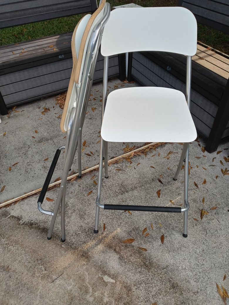 Ikea wooden foldable stools