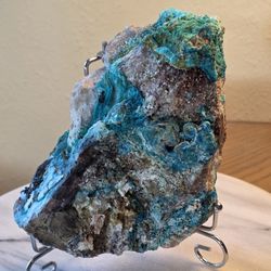 3.2 Lb  (1440g) Chrysocolla Specimen Quartz Crystal 