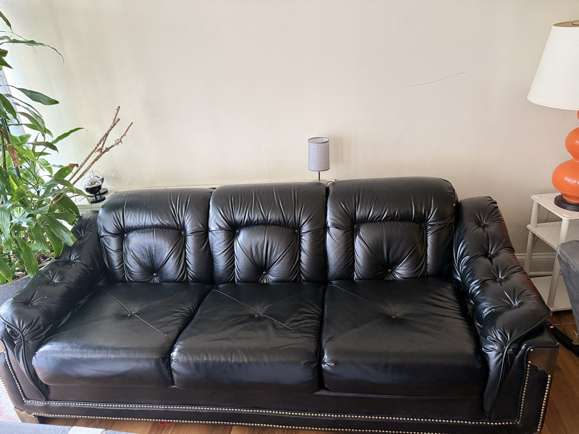 Faux Leather Sofa Blacks