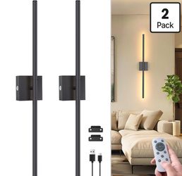 28 Inch Battery Operated Wall Sconce Set of 2 - Y86
