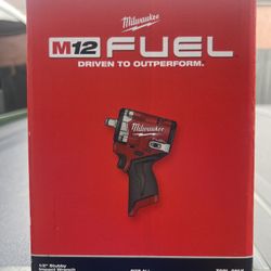 Milwaukee M12 FUEL 12V Lithium-Ion Brushless Cordless Stubby 1/2 in. Impact Wrench (Tool-Only