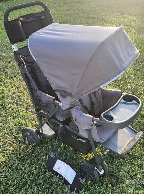 JOOVY CABOOSE ULTRALIGHT DOUBLE TWIN STROLLER SIT N STAND 