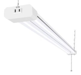 2-Light Tube Fixture – Excellent Working Condition – Mounting Hooks Included