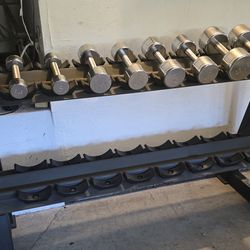 Dumbells rack with weights