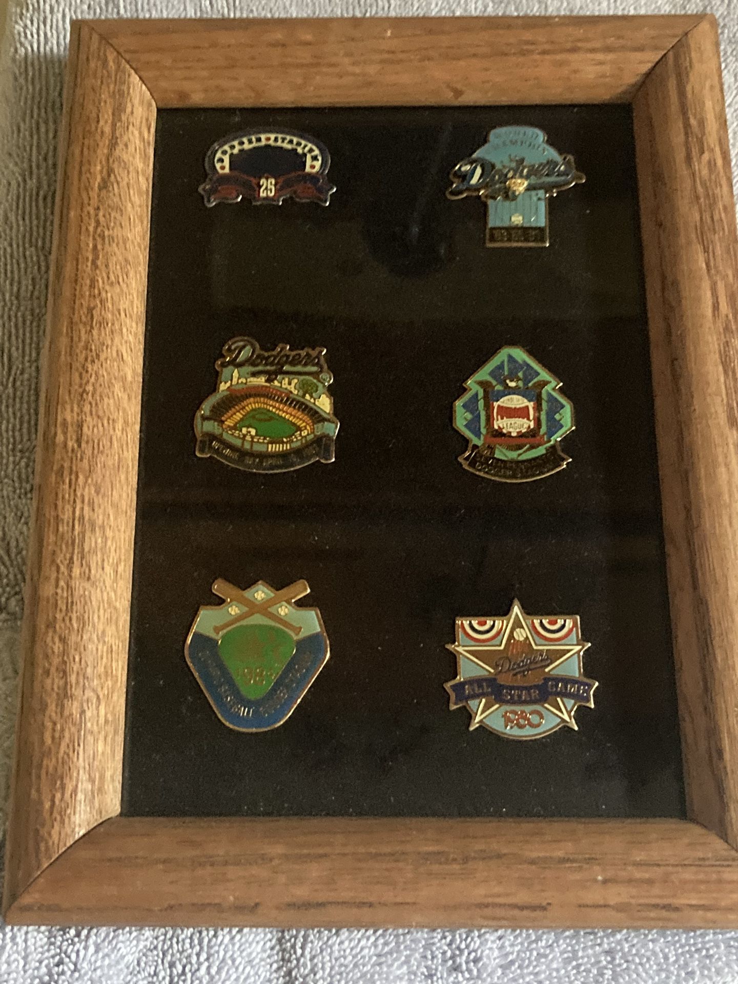 Los Angeles Dodgers 1987 Unocal 1-6 Pin Set With Detailed Cards