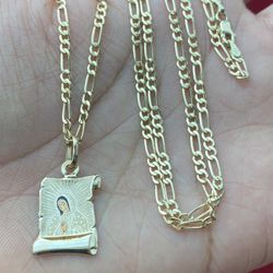 Cadena Con Virgen De Guadalupe 14 Kt 💓22 “