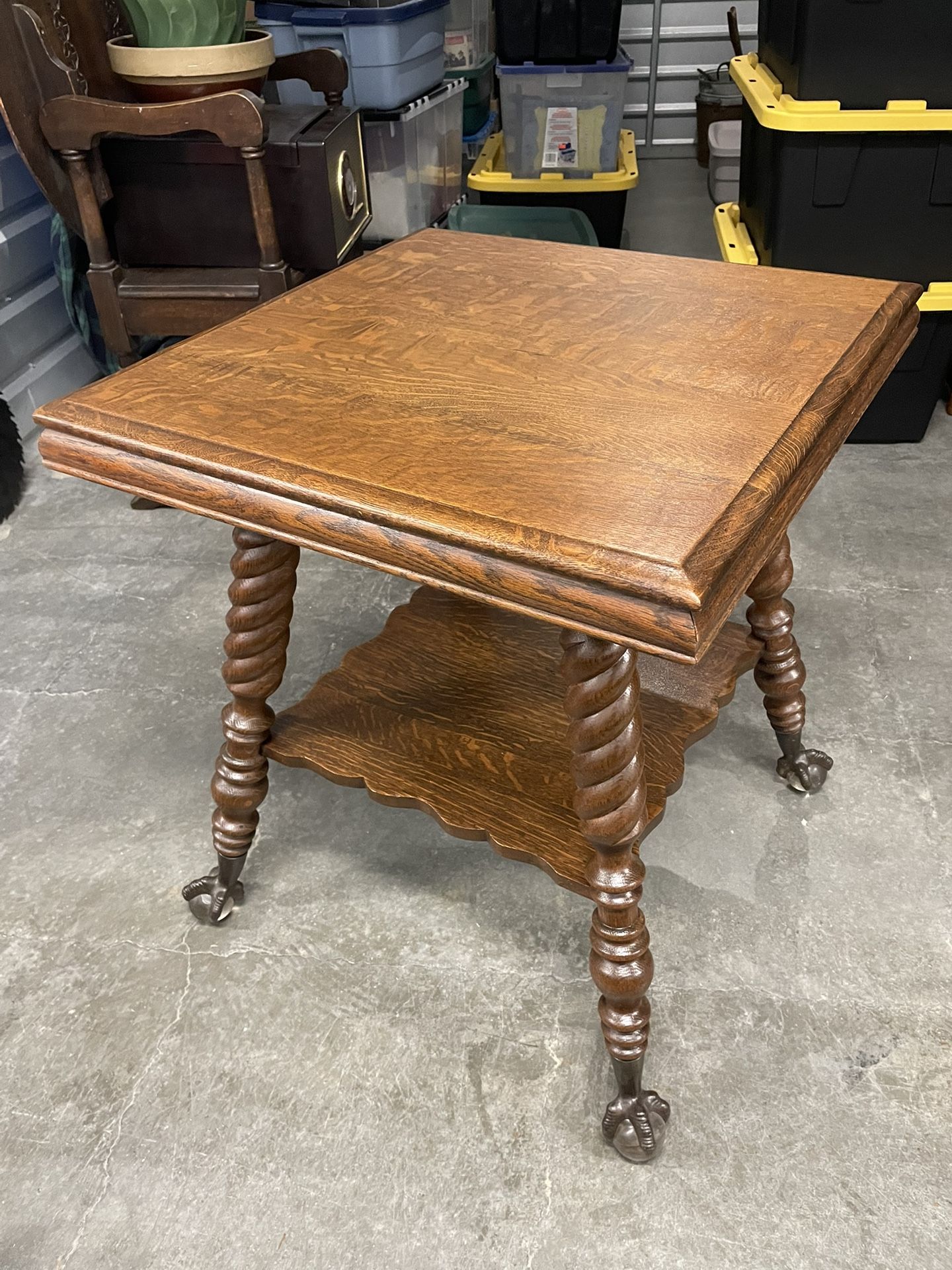 Antique Clawfoot Glass Ball Table