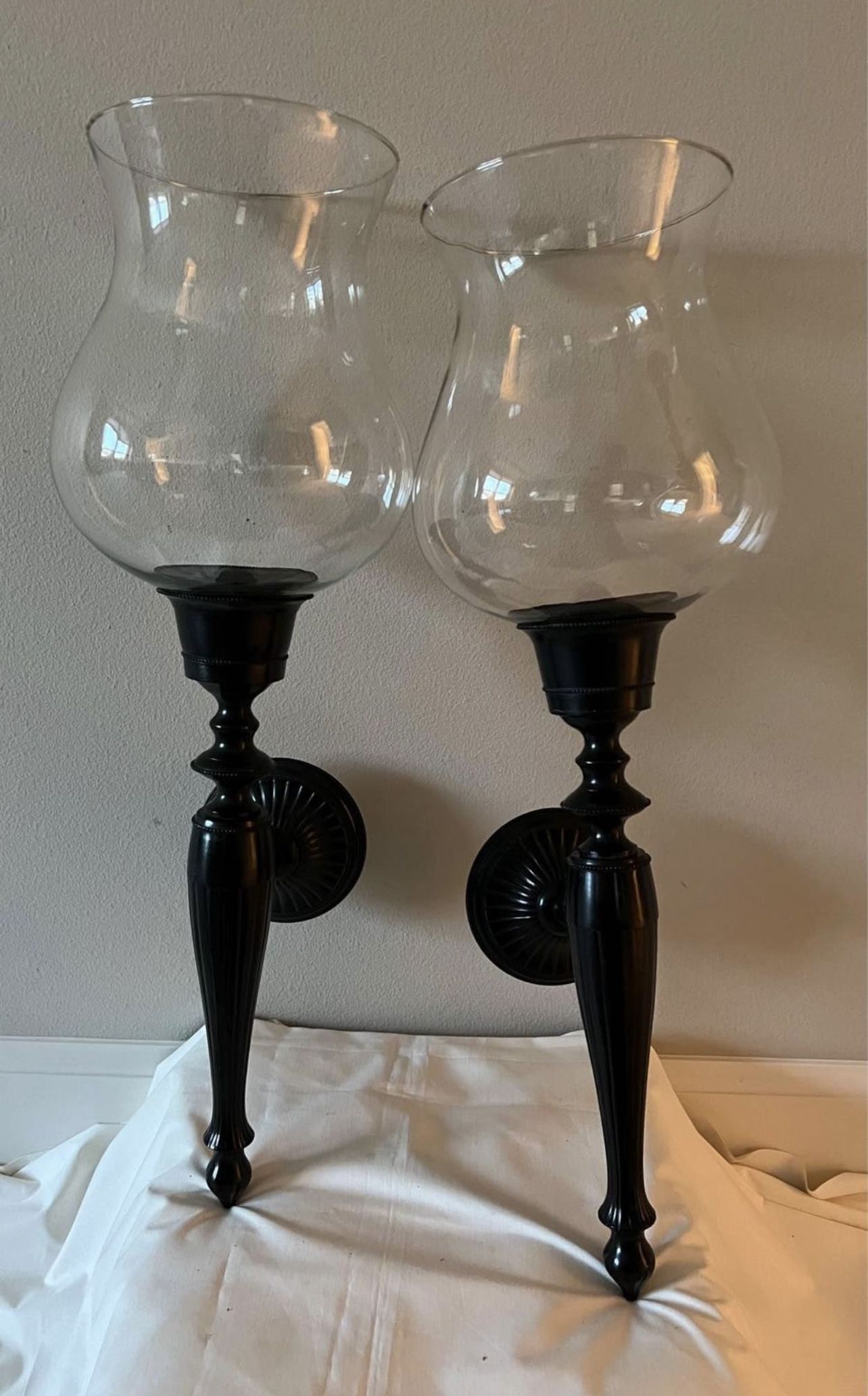 2 Wall Holder Candle With Glass