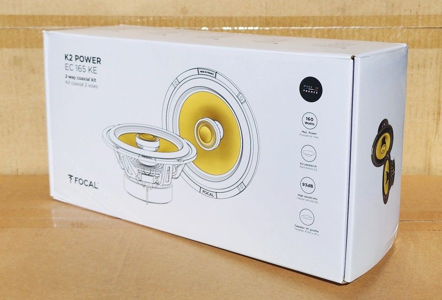 Focal K2 Power Series EC 165 KE Car Speakers Kevlar 6 1/2" 2-Way Coaxial Speaker System 160 Watts 🚨 Payment Options Available 🚨 No Credit Needed 🚨