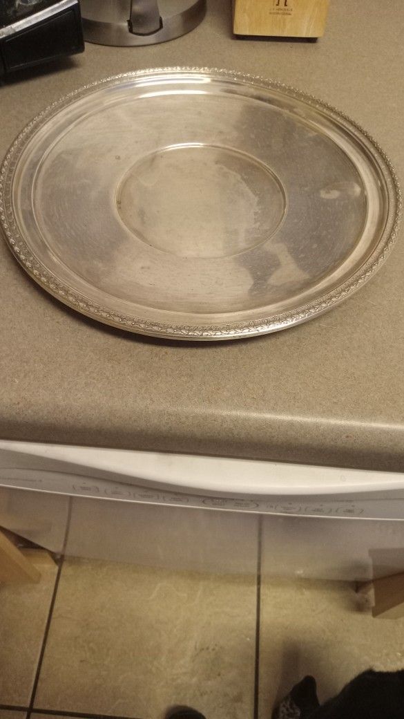 Vintage Stamped Edge Serving Plate