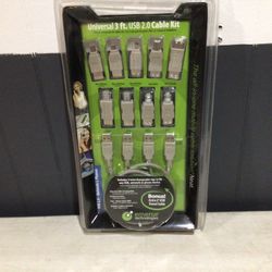 Emerge Universal 3’ Cable Kit For Usb 2.0, Network & Phone Computer 