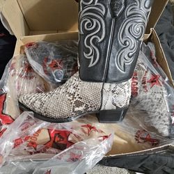 Snakeskin Cowboy Boots Size 14