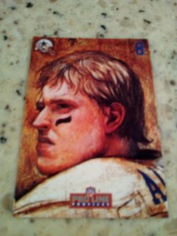 Vintage 1992 football/ Troy aikman/ cowboys/ quarterback/ pro line profiles/ card # 185/5 of 9