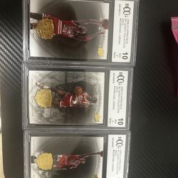 2009-10 Upper Deck Michael Jordan Legacy Collection Gold #2 basketball card, graded BCCG 10