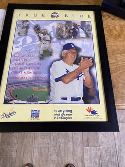Tommy Lasorda Framed Champion Picture