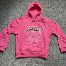 pink sp5der hoodie 
