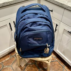 JanSport Driver 8 Rolling Backpack and Computer Bag, Navy - Durable Laptop Backpack with Wheels, Tuckaway Straps,  - Premium Bag Rucksack - $78 