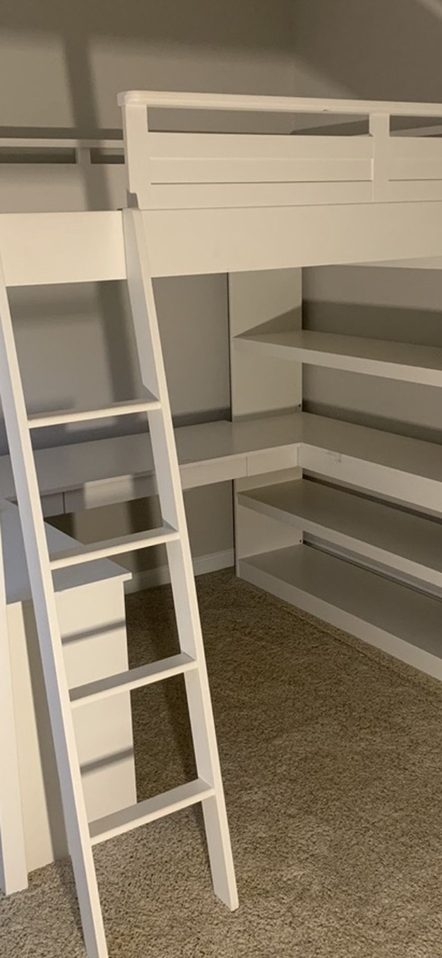 Full Size Loft Bed With Desk