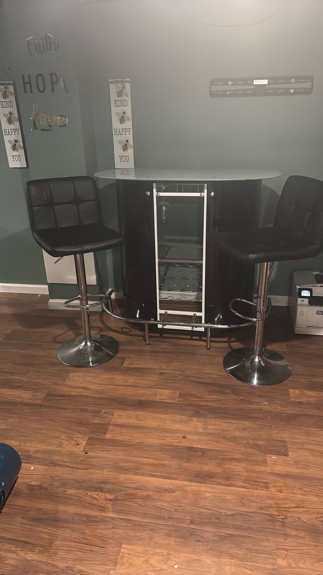bar and bar stools