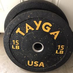 Set Of 2 Bumper Plates 15lb