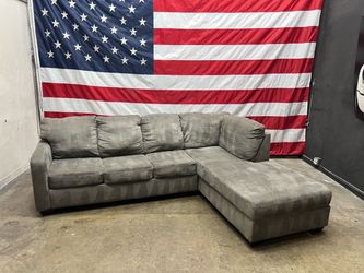 Free Delivery - Grey 2 Piece Sectional Sofa Couch