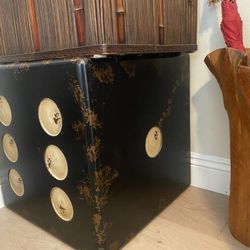 MCM Distressed  Pop Art End Or Side Tables — Wood Dice Set 18x18x18
