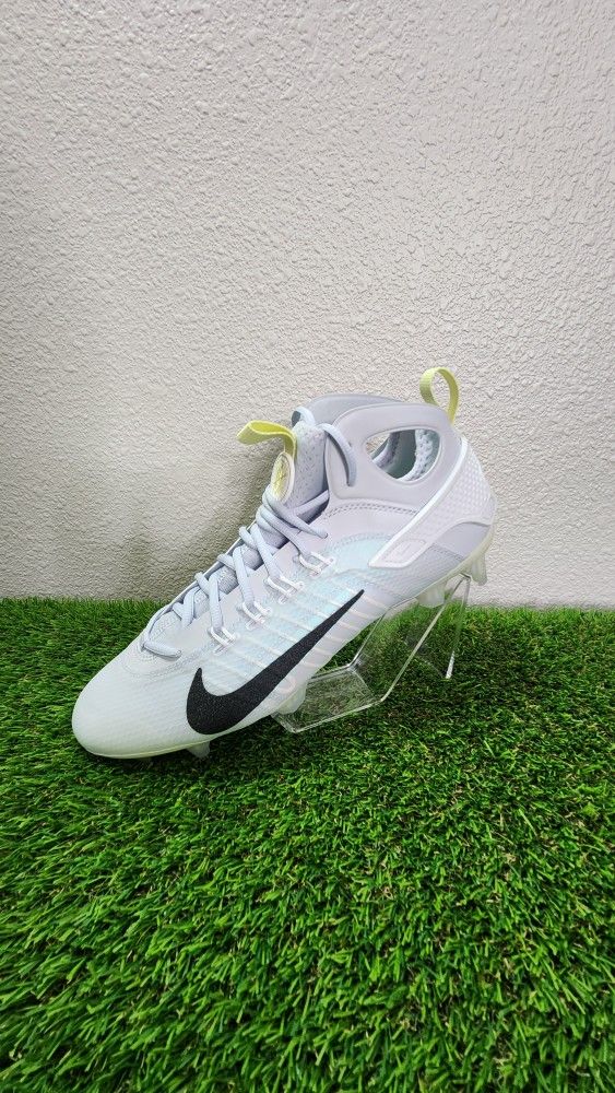 Nike Men's Huarache 9 Elite Mid LAX SE - Size 12 - FV6149 001 - Grey / Black NEW