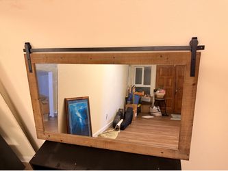 Home Decor Moving Sale! Rustic Mirror + Framed Hawaii & Ocean Artwork