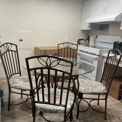 Antique Glass Dining Table 