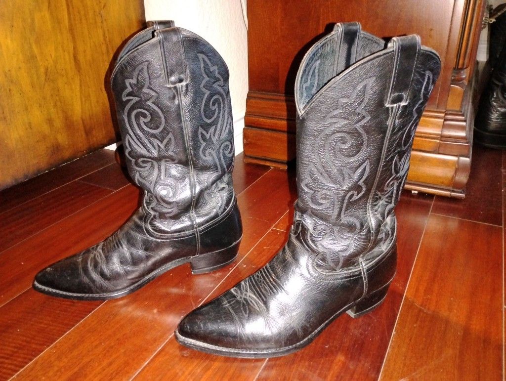 Men's Leather Cowboy Boots Size 10