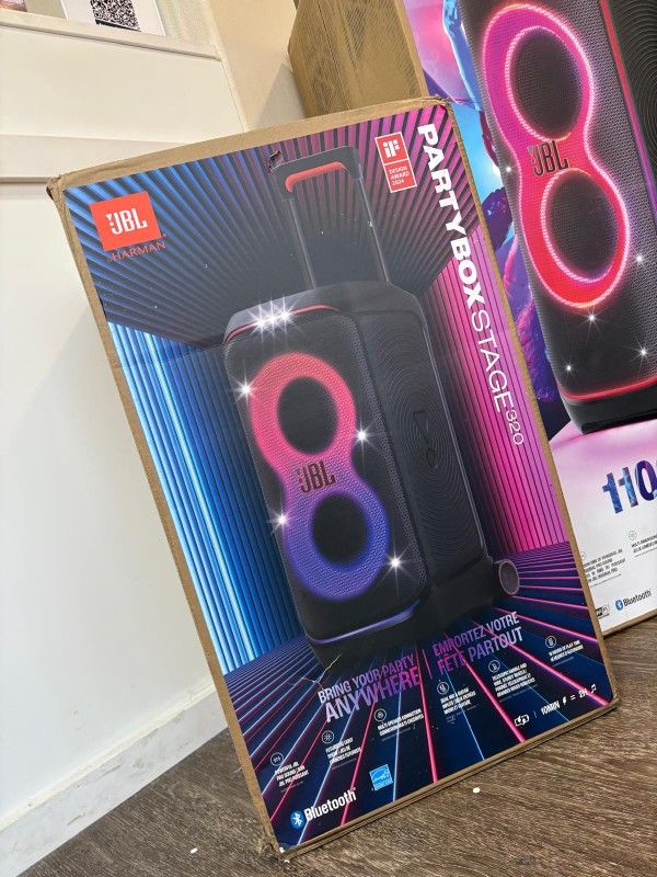 Jbl PartyBox 320 Stage Bluetooth Speaker New - Pay $1 today and pay the rest later -