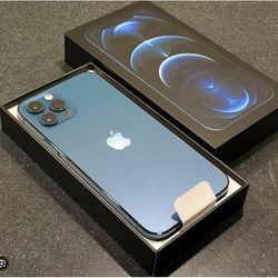 IPHONE 12 PRO MAX 	GOOD 	BLUE  128GB 	T-MOBILE
