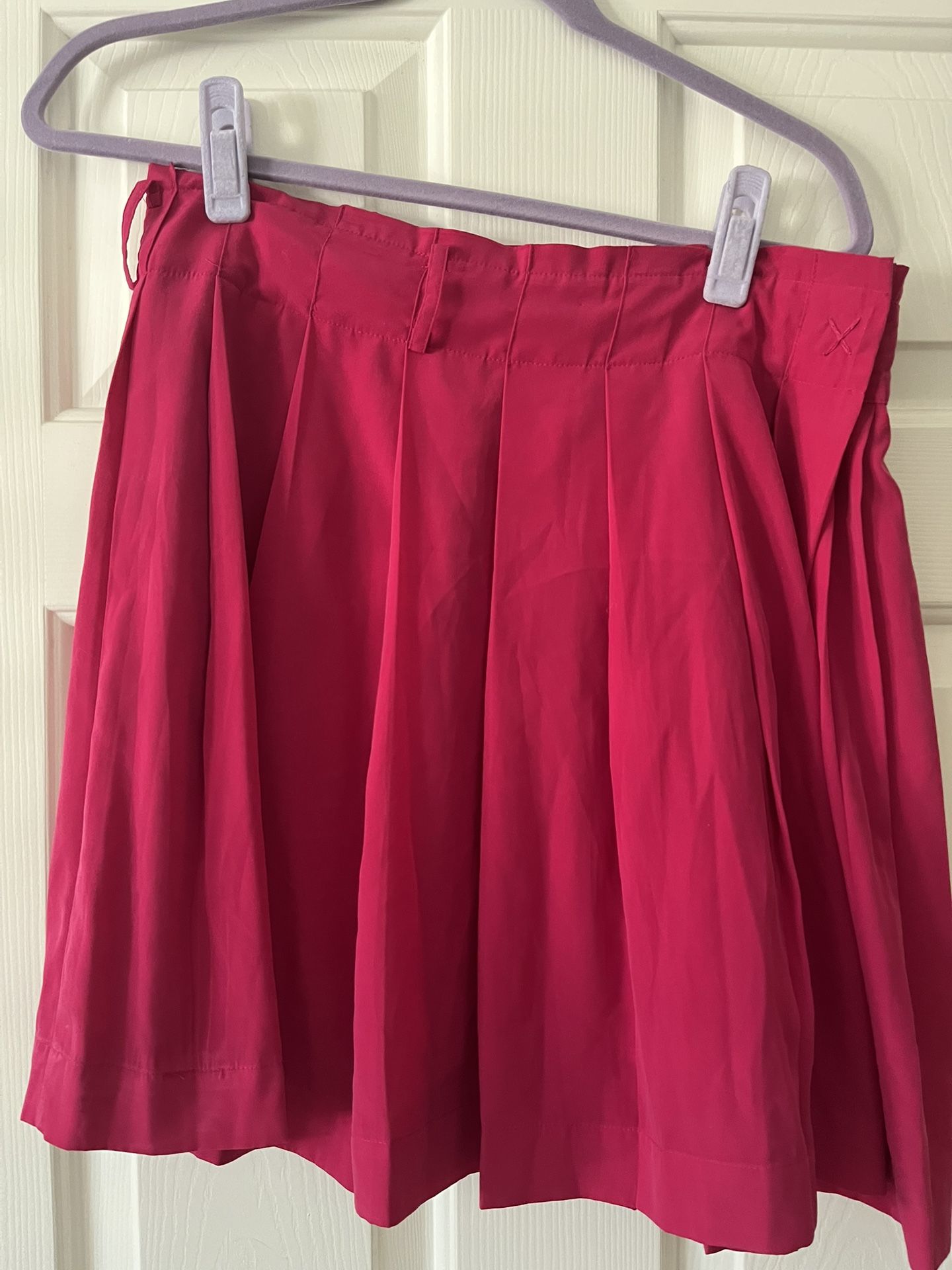 Pink Pleated Skirt