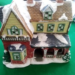 Vintage 1996 Mervyn's Victorian Christmas Light House Collectible