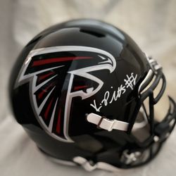 Kyle Pitts full-size replica signed Helmet Beckett certified