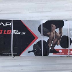 Brand New CAP 100 LBS Vinyl Straightbar Weight Set