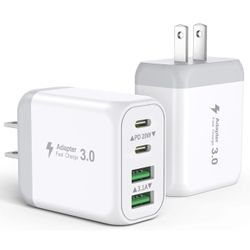 Brand New 40W USB C Charger Block, 2-Pack