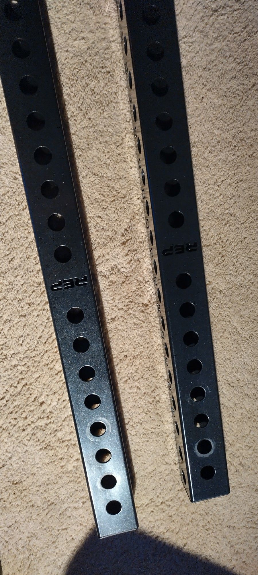 Rep Fitness PR 5000 Metallic Black Pair Of 2 At 80inches