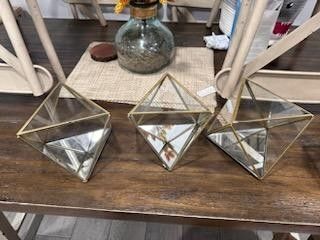Glass Geometric Centerpieces