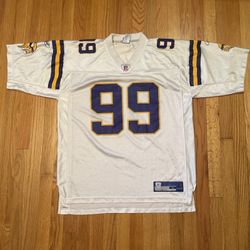 Vintage Minnesota Vikings Chris Hovan Reebok NFL Football Jersey Size L  -White