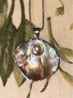 Abalone necklace costume jewelry /10’ chain