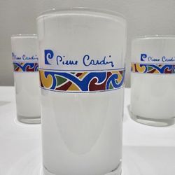 Pierre Cardin Frosted Glass Tumblers Set Of 3