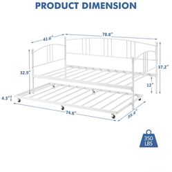 BRAND NEW GARVEE DAY BED WITH TRUNDLE 
