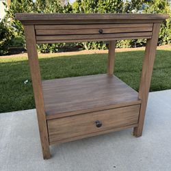 Threshold Brown Nightstand with Drawer