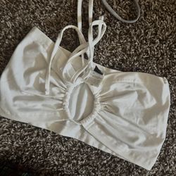 White Crop Top 