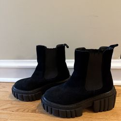 Vince Camuto Black Platform Booties