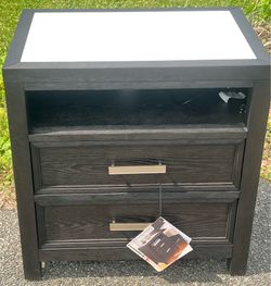 New 2- drawer quartz top nightstand