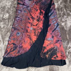 Vintage Kathmandu Tie-Dye Circle Front Wrap Skirt