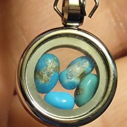 Campo Frio Turquoise Crystal Pendant 15mm 