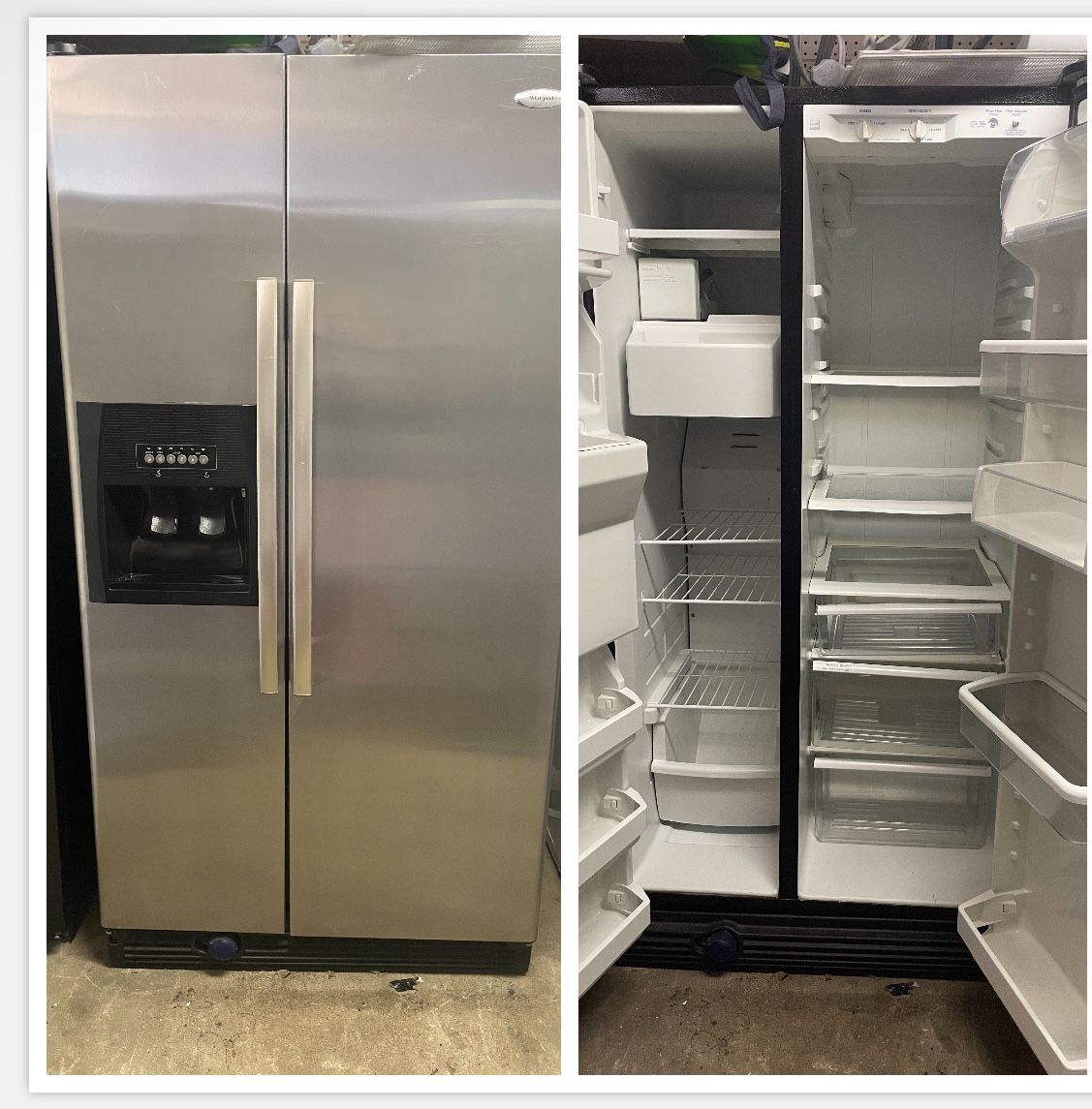 Used Stainless Steel Refrigerator Whirlpool
